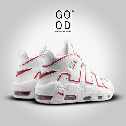 Nike Air More Uptempo "White Varsity Red Outline"